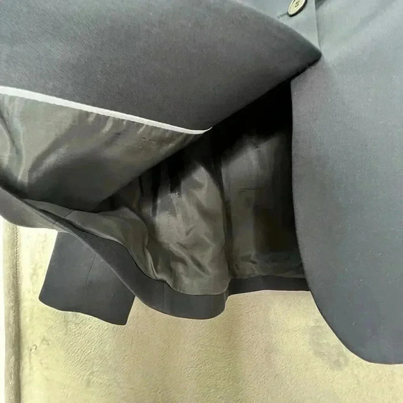 J Crew Blazer Womens Sz 14 100% Wool Vintage Green Tag Navy Preppy Made in Japan - Picture 5 of 12